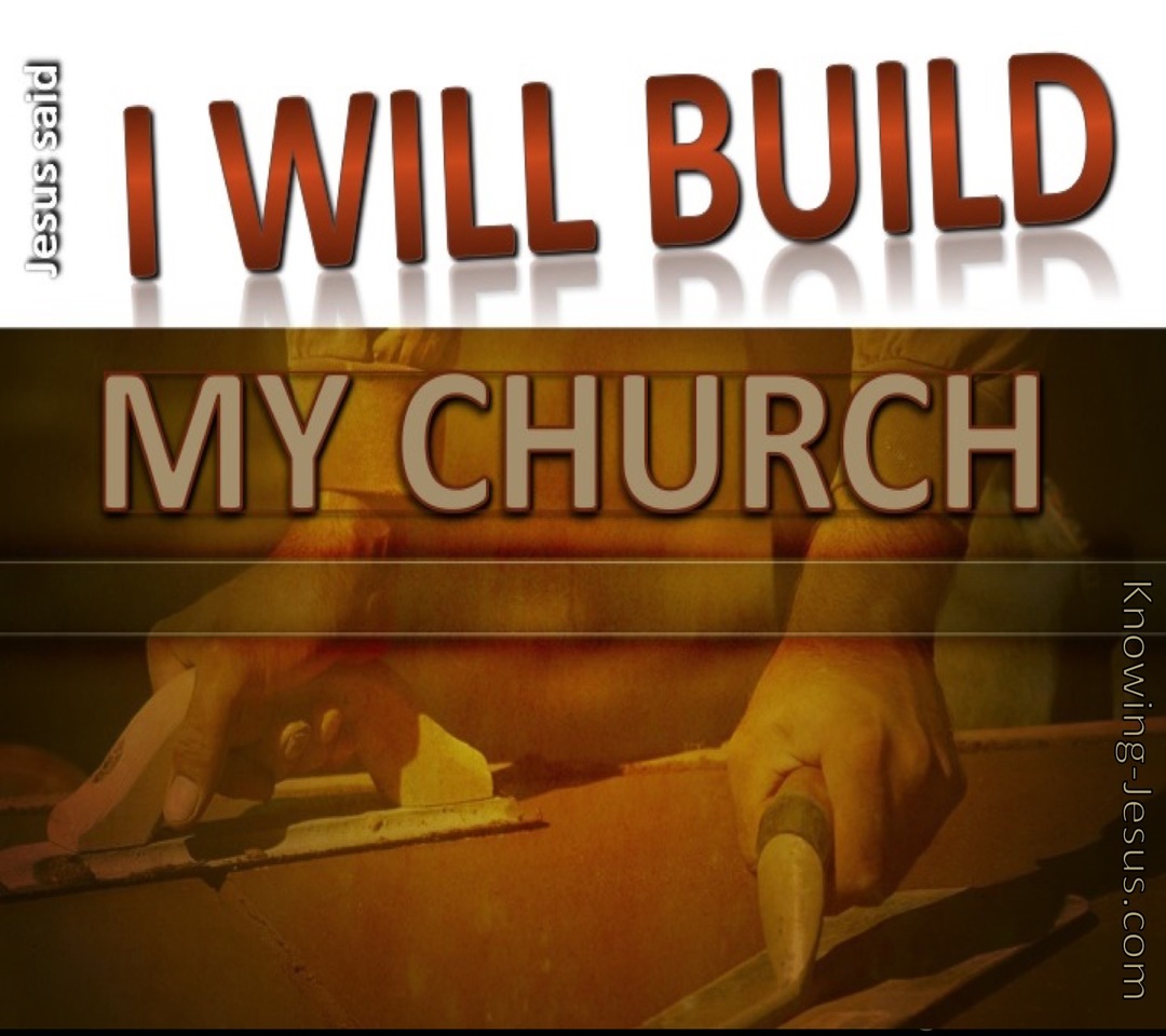 Matthew 16:18 I Will Build My Church (beige)